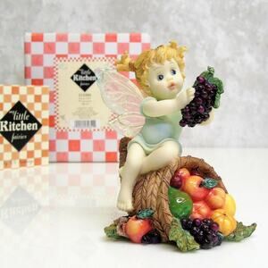 My Little Kitchen Fairies Bounty Fairie Cornucopa Fruit Grapes Angel Fairy Box